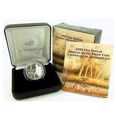 1995 $1 Silver Proof Coin – Waltzing Matilda (1895-1995)